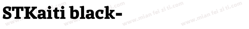 STKaiti black字体转换